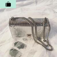 包包2020新款潮网红小包包百搭银色小方包夏季女包单肩斜跨链条包NEW LAKE女斜挎包