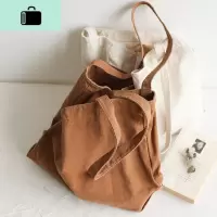 印计谷羽 单肩帆布包女百搭布袋包日系文艺简约斜跨大容量布包女NEW LAKE女斜挎包