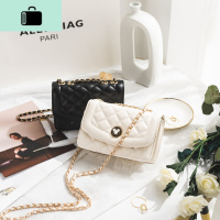 文艺日系豆腐包学院风菱格百搭单肩斜跨女包链条盒子包NEW LAKE女斜挎包