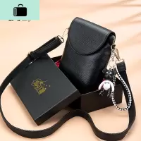 皮手机包女斜跨2020新款时尚休闲软皮头层牛皮单肩小包可放手机NEW LAKE女斜挎包