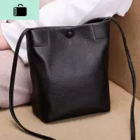 皮水桶包女斜跨2020新款时尚ins欧美牛皮单肩小包女士软包休闲NEW LAKE女斜挎包