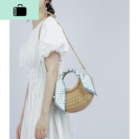 编包斜跨单肩手提清新手工女包半圆海边度假风日系仙女迷你小包NEW LAKE女斜挎包