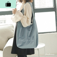 法文chic布袋女包加绒加厚单肩包手提购物袋大容量帆布包NEW LAKE女士单肩包