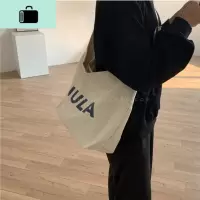 韩版加厚帆布包斜跨女单肩帆布袋简约字母学生书包购物袋NEW LAKE女士单肩包