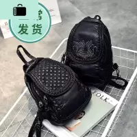 2020新款ins超火水洗皮刺绣迷你双肩包女休闲小背包女士胸包软皮NEW LAKE