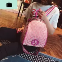 双肩包女2020春季新款女士彩带贝壳包粉色休闲百搭单肩斜挎旅行包NEW LAKE