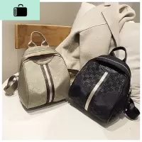 双肩包女2019新款韩版书包百搭印花帆布牛津布女士包包尼龙小背包NEW LAKE