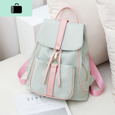 牛津布双肩包女2020新款潮女士抽绳锁扣背包韩版大容量大学生书包NEW LAKE