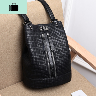 超火双肩包女2020新款韩版时尚大容量水桶包单肩个性女士旅行背包NEW LAKE