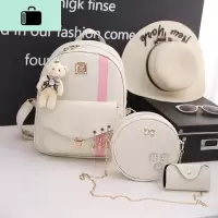 韩版百搭双肩包女2020新款学生书包少女士小清新校园pu皮旅行背包NEW LAKE
