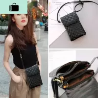 大屏软皮菱格手机包女斜挎迷你装放手机的小包包钥匙零钱包手机袋NEW LAKE女斜挎包