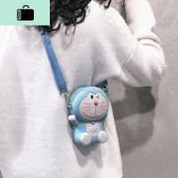 上新可爱小包包女2020新款潮韩版卡通机器猫手机包百搭单肩斜挎包NEW LAKE女斜挎包