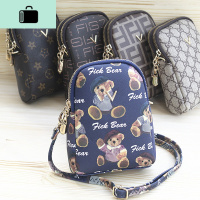 2020新款双层竖款女包时尚简约单肩包斜跨小包印花手提手机零钱包NEW LAKE女斜挎包