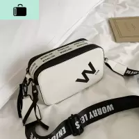 ins超火小包包女2020新款潮网红百搭手机小方包漆皮宽肩带斜挎包NEW LAKE女斜挎包