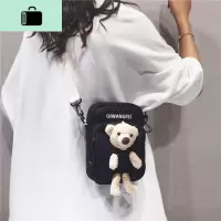 ins可爱单肩包女 韩版2020新款帆布小挎包学生手机包百搭斜跨包潮NEW LAKE女斜挎包