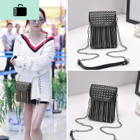 新款上新2020软皮小包包手机包流苏韩版放百搭森系迷你女包斜挎包NEW LAKE 黑色女斜挎包