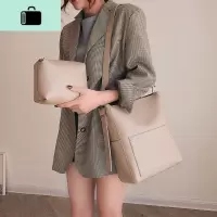ins欧美大容量单肩女包2020新款时尚水桶子母包百搭斜挎大包包潮NEW LAKE女斜挎包