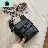 复古小包包女宽肩带女包水桶包新款小众2020潮百搭网红2019斜挎包NEW LAKE女斜挎包