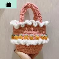 小众自制手工包包编织女包diy材料包2020新款手缝仙女水桶手提包NEW LAKE女斜挎包