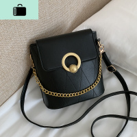 小包包女包2020新款潮韩版百搭复古斜挎包时尚洋气链条菱格水桶包NEW LAKE女斜挎包