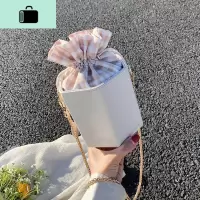 独特小包包洋气女包2020流行新款潮时尚链条斜挎包网红单肩水桶包NEW LAKE女斜挎包