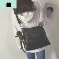 网红链条包包女2020新款潮ins百搭单肩斜挎大容量水桶包韩版学生NEW LAKE女斜挎包