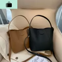 韩版水桶包包女2020新款复古时尚单肩大包学生休闲手提斜挎包女包NEW LAKE女斜挎包
