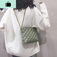 高级感包包女包新款2020菱格通勤水桶包纯色洋气链条单肩斜挎包潮NEW LAKE女斜挎包