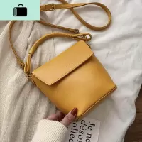 高级感手提包包港风复古水桶包女2020新款潮单肩斜挎包女百搭insNEW LAKE女斜挎包