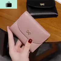 2020韩版新款钱包女短款皮多卡位折叠可爱皮夹三折钱夹卡包超薄NEW LAKE