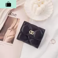 皮钱包女短款2020新款简约性冷淡复古ins潮小巧迷你折叠小皮NEW LAKE