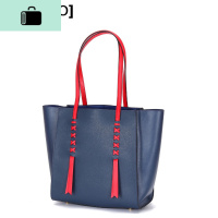 [BAGKOO]2020新款大容量简约皮托特包牛皮手提女包通勤单肩包NEW LAKE女士手提包