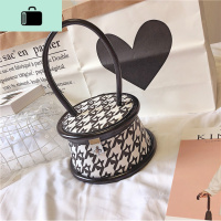 ins超火网红大王同款印花手提包包小2020春夏新款女包韩版个性潮NEW LAKE 黑白图片色