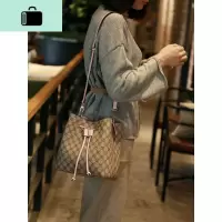 水桶包女2019新款2020简约百搭印花宽肩带大容量手提单肩斜跨女包NEW LAKE女士手提包