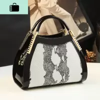 皮压花女包2020春夏时尚宴会包斜挎包妈妈包包女百搭单肩手提包NEW LAKE 黑
