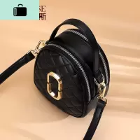 2020新款时尚小包包女百搭斜挎包女韩版手提单肩包潮2019皮女包NEW LAKE 黑色女士手提包