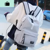 学院风初中学生书包男女韩版简约百搭初高中学生休闲旅行双肩背包NEW LAKE女士双肩包