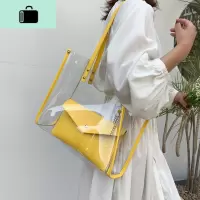 夏天透明包包女包2020新款潮时尚流行手提托特包百搭大容量单肩包NEW LAKE女斜挎包