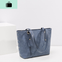 手提包女大容量2020新款时尚简约春夏女士包包单肩包女托特包大包NEW LAKE 深蓝色女斜挎包