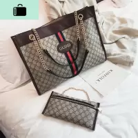 托特包包女包新款2020韩版百搭单肩包时尚大气大容量链条手提大包NEW LAKE女斜挎包