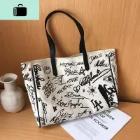 港风包包女2020新款潮时尚印花托特包ins洋气百搭大容量单肩大包NEW LAKE女斜挎包