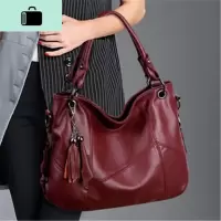 皮女包大包2020新款时尚皮单肩包中年妈妈包软皮大容量斜挎包NEW LAKE女斜挎包