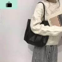 韩版森系单肩大包包女2019新款秋冬时尚女包 洋气百搭大气托特包NEW LAKE女斜挎包
