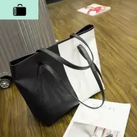 包包2020春夏新款女包韩简约百搭拼色女大包手提包单肩包女大容量NEW LAKE女士单肩包