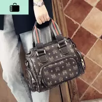 包包女包2020新款手提包大包休闲单肩包大容量斜挎包通勤上班包NEW LAKE 咖啡色女士单肩包