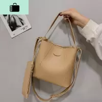 上新女包大容量水桶包2019秋冬复古百搭链条包洋气质感斜挎子母包NEW LAKE女士单肩包