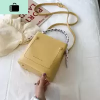 丝巾手提水桶包女2020新款简约小包韩版手提包大容量单肩斜挎包潮NEW LAKE女士单肩包