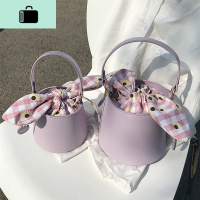 夏季流行质感包包女单肩斜挎手提水桶包网红时尚链条高级感小清新NEW LAKE女士单肩包