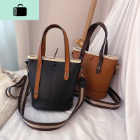 高级感包包洋气女包2020新款韩版百搭斜挎包复古时尚手提水桶包潮NEW LAKE女士单肩包