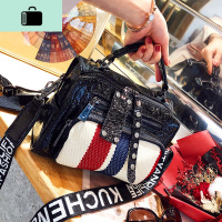 撞色双肩包2019新款女包时尚百搭手提包小方包单肩斜挎包多用背包NEW LAKE女士单肩包